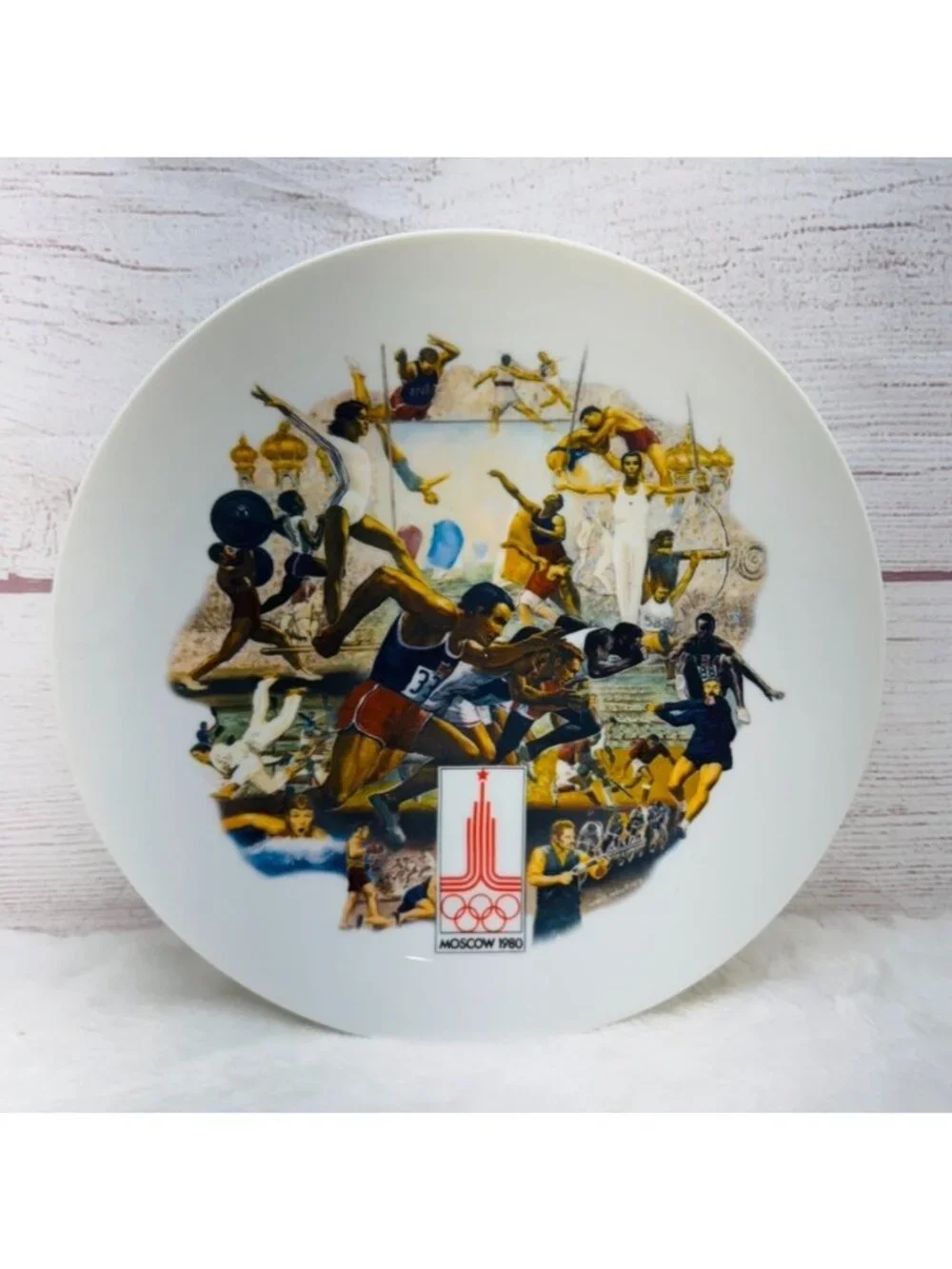 OFFICIAL 1980 OLYMPIC SUMMER GAMES PLATE, Moscow - Alton S Tobey - Reg #4620 B